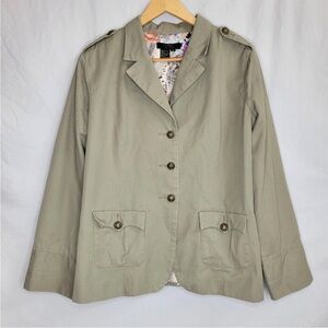 Twiggy Women's Khaki Button-Up Jacket